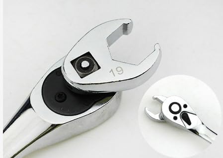 3/8" - 1" Crowfoot Wrench Set - SAE & Metric 11 Pieces Wrench Set With Clip On Organizer Easily Access Hard To Reach Areas - Stainless Steel Tool For Mechanics Great For Automotive Repair Work
