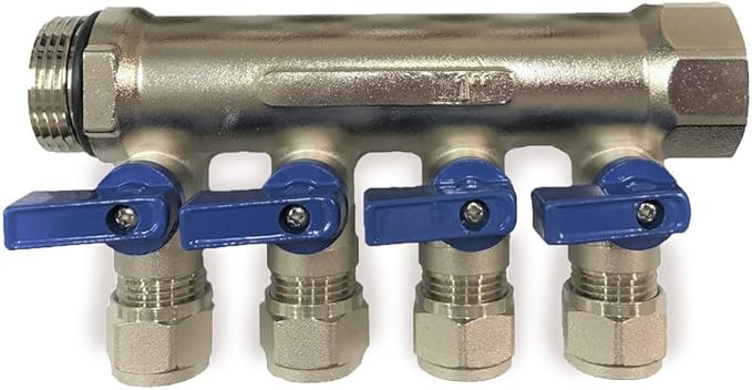 3/4" Plumbing PEX Manifolds w/ 1/2" Pex Ball Valves - Radiant Heat Manifold