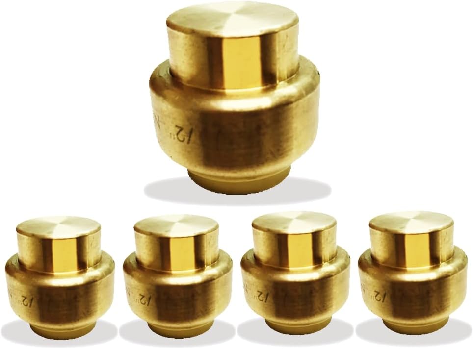 3/4" - 1/2" - Push Fit End Cap - Push Cap to Connect Plumbing Fitting Push Cap - Push to Connect Plumbing Fitting