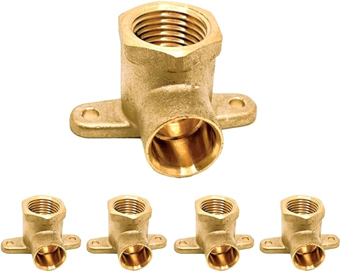1/2" C x 1/2" - FIP Drop Ear Elbow - Heavy Duty Stress Corrosion Cracking Resistant Brass Elbow Fitting for Plumbing Fitting