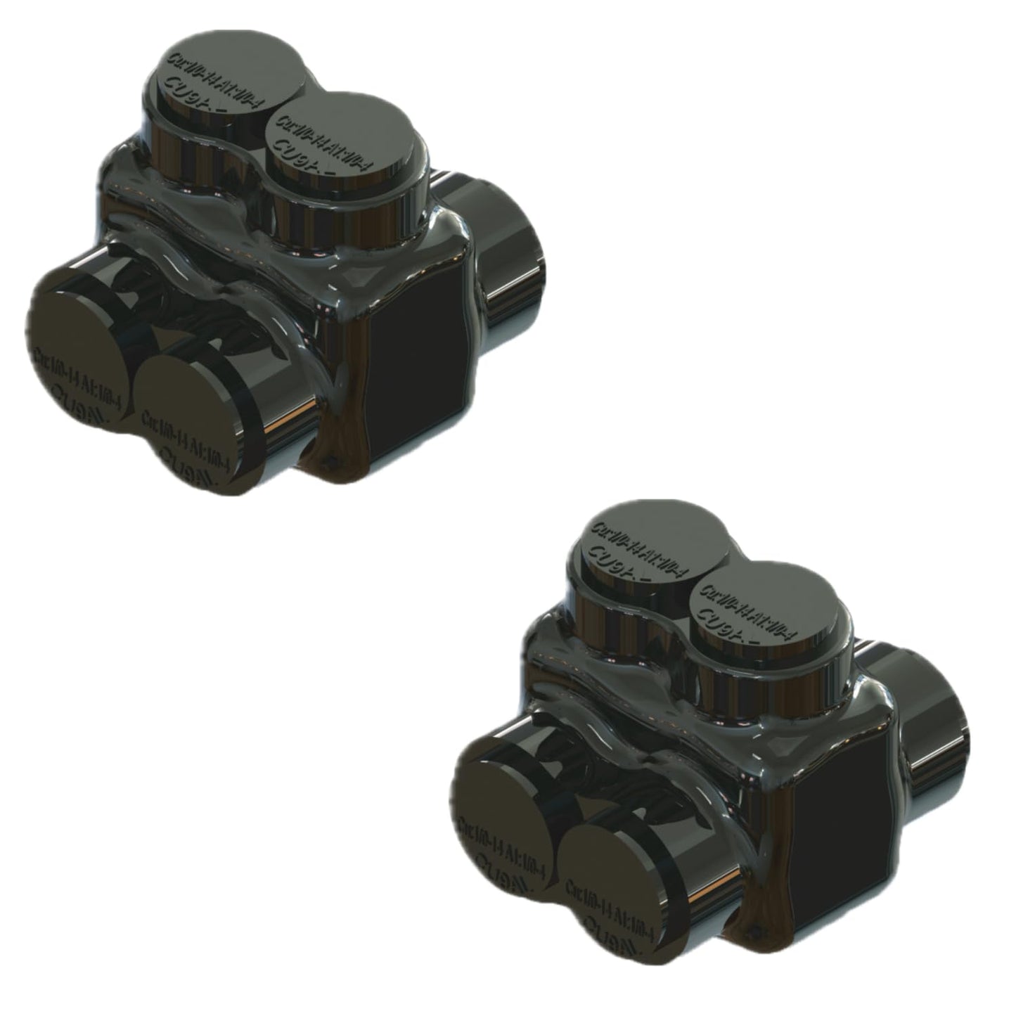 Insulated Splice Connector 2 Ports Wire Connectors 3/0-6AWG Wide Polaris Connector 7/32" Aluminum and Copper Insulated Wire Split Bolt Connector Pre-Filled with Oxide Inhibiting Compound Pack of 2