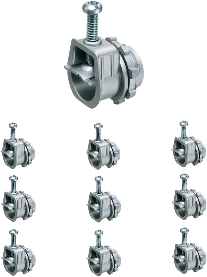 3/8" Flexible Metal Conduit (FMC) Saddle Connectors Flex Saddle Box Connector, for AC MC NM 3/8" Lock Saddle Connector Conduit Fitting