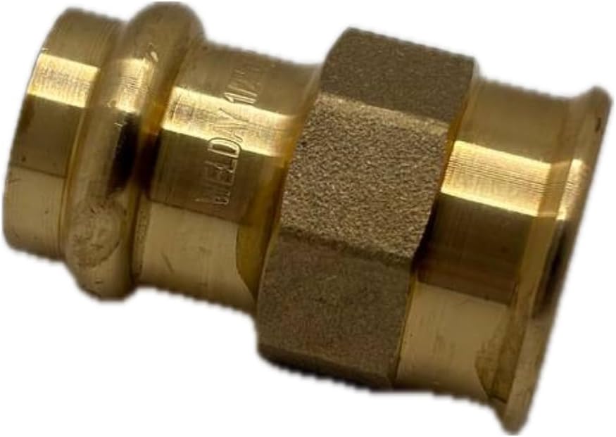 ProPress Fittings 1/2" - 3/4" Female Adapter - Press Brass Adapter Fittings 1/2" x 1/2" - 3/4" x 3/4" Female NPT Adapter - Connection for Residential, Commercial