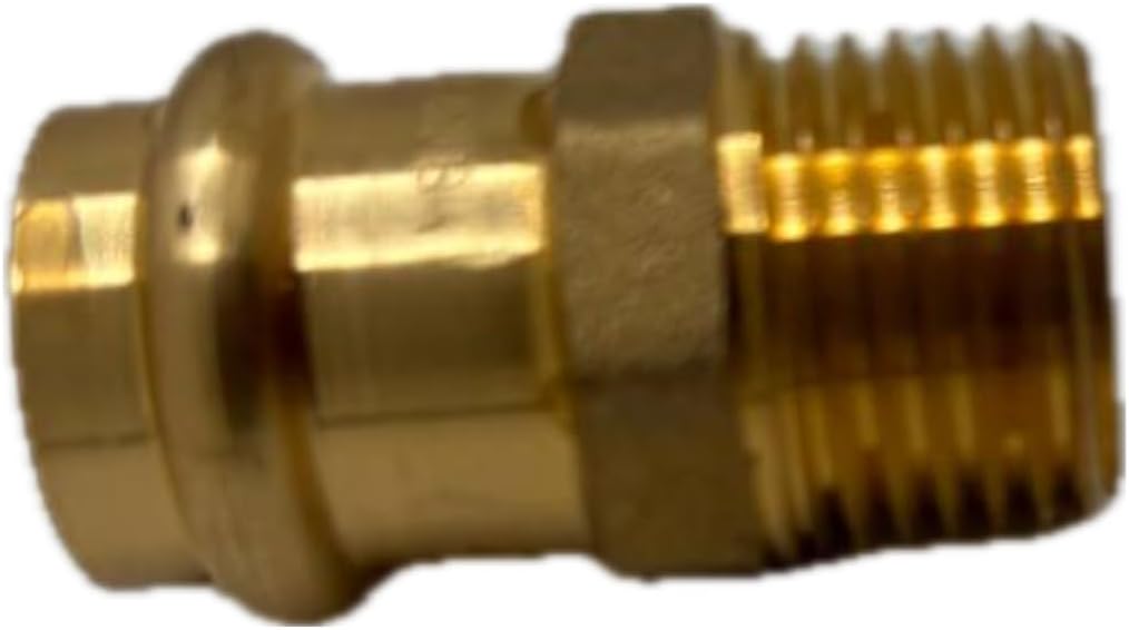 1/2" - 3/4" ProPress Fittings - Male Adapter - Press Brass Adapter Fittings Male NPT Adapter - Connection for Residential, Commercial