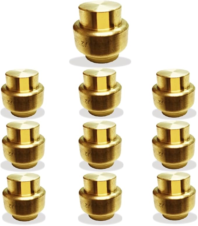 3/4" - 1/2" - Push Fit End Cap - Push Cap to Connect Plumbing Fitting Push Cap - Push to Connect Plumbing Fitting