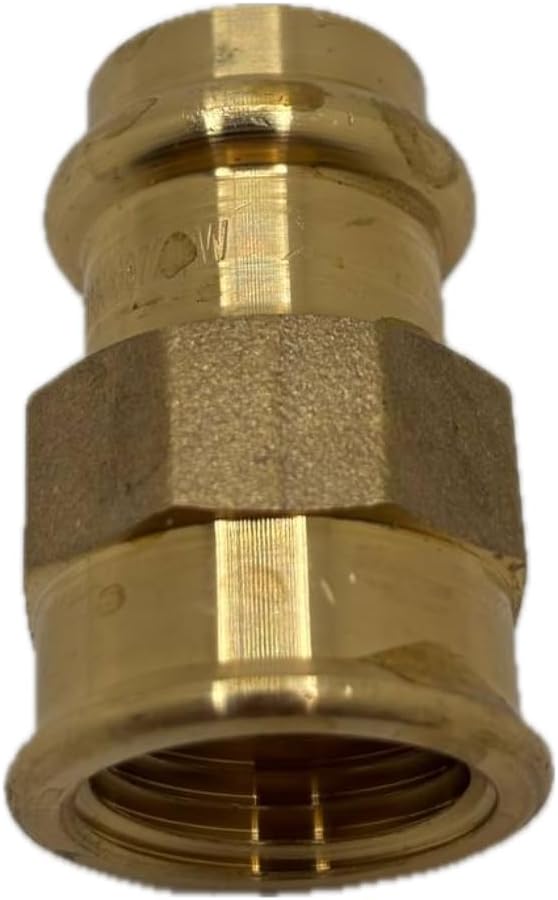 ProPress Fittings 1/2" - 3/4" Female Adapter - Press Brass Adapter Fittings 1/2" x 1/2" - 3/4" x 3/4" Female NPT Adapter - Connection for Residential, Commercial