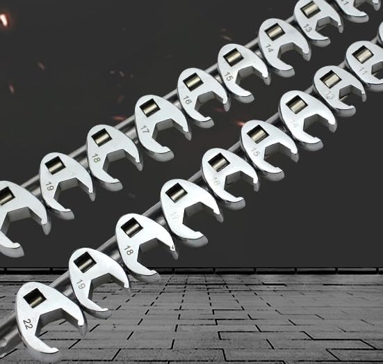 Large & Small Metric Crowfoot Wrench Set, 15 Piece - 8mm to 24mm