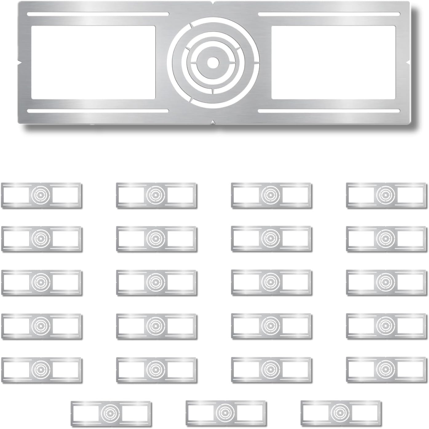 New Construction Mounting Plate with Symmetric Round Hole 3/4/6 inch for LED Recessed Light, Flat Steel Rough-in Bracket Fixture for LED Light, Can Light, Junction Box