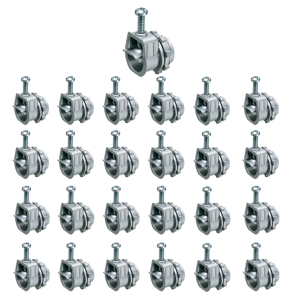 3/8" Flexible Metal Conduit (FMC) Saddle Connectors Flex Saddle Box Connector, for AC MC NM 3/8" Lock Saddle Connector Conduit Fitting