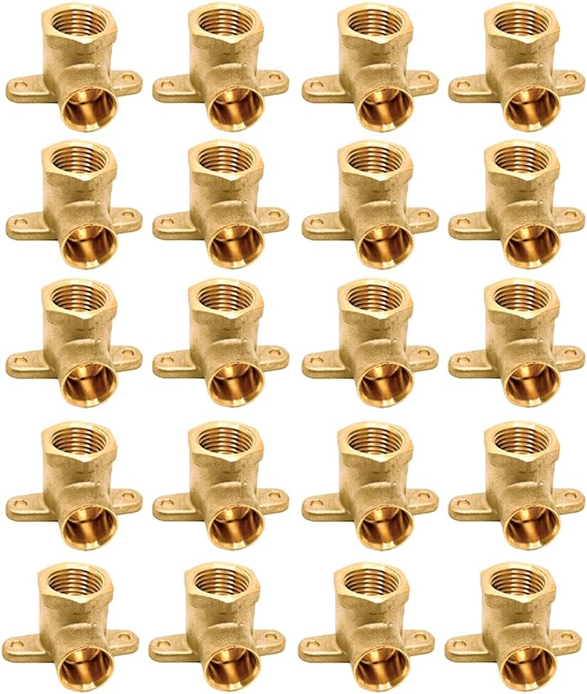 1/2" C x 1/2" - FIP Drop Ear Elbow - Heavy Duty Stress Corrosion Cracking Resistant Brass Elbow Fitting for Plumbing Fitting