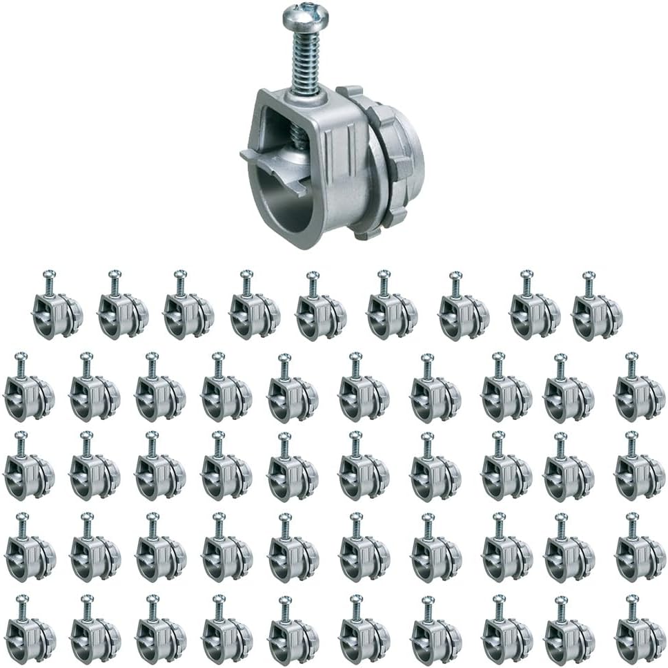 3/8" Flexible Metal Conduit (FMC) Saddle Connectors Flex Saddle Box Connector, for AC MC NM 3/8" Lock Saddle Connector Conduit Fitting
