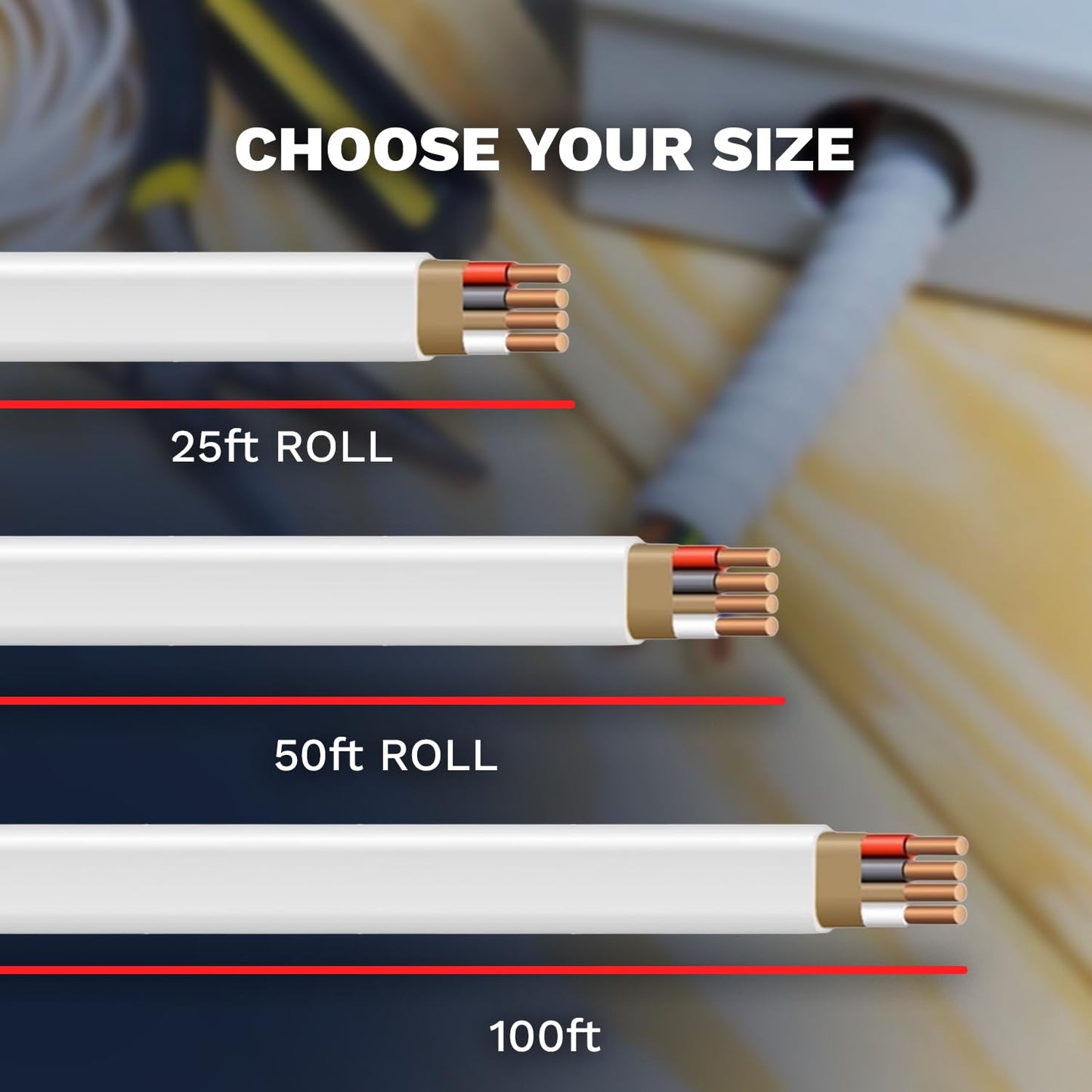Solid Indoor Wire 14/3 W/G NMB Cable - Copper Building Wire - Nonmetallic with Ground Sheathed Cable White SW 63946855