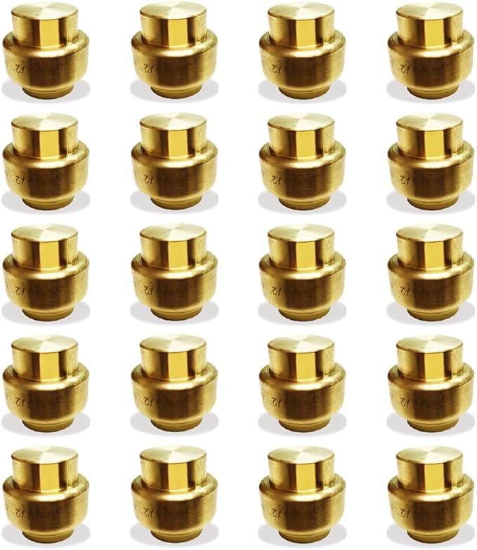 3/4" - 1/2" - Push Fit End Cap - Push Cap to Connect Plumbing Fitting Push Cap - Push to Connect Plumbing Fitting