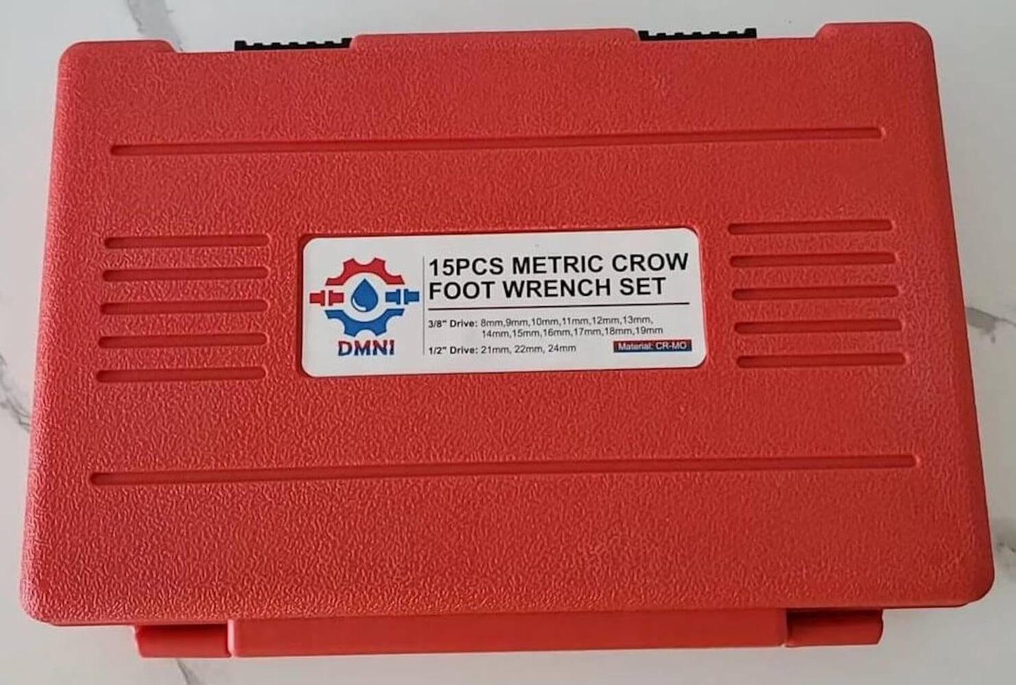 Large & Small Metric Crowfoot Wrench Set, 15 Piece - 8mm to 24mm