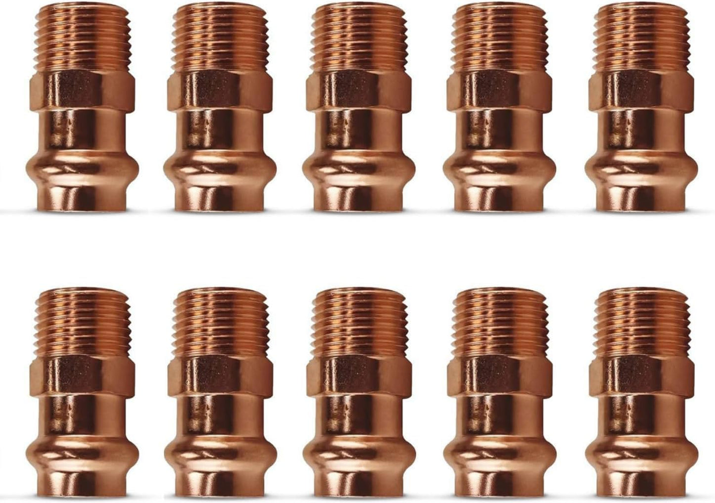 1/2" - 3/4" ProPress Fittings Male Adapter - Pressure Copper Fitting P x Male NPT - Connection for Residential, Commercial - Durable, Reliable