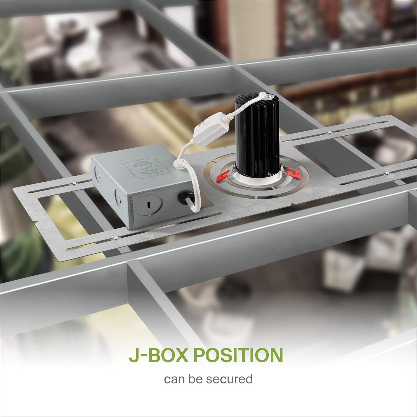 New Construction Mounting Plate with Symmetric Round Hole 3/4/6 inch for LED Recessed Light, Flat Steel Rough-in Bracket Fixture for LED Light, Can Light, Junction Box