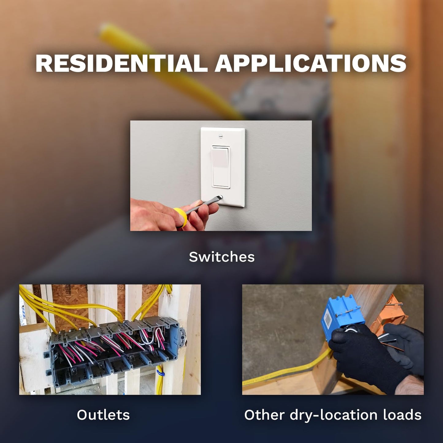 6/2 NM-B Non-Metallic Residential Indoor Wire Nonmetallic with Ground Sheathed Cable