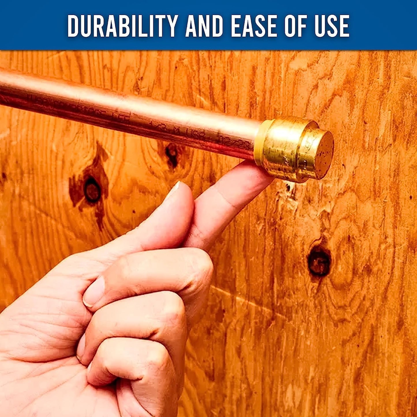 1/2" - 3/4" - Push Fit End Cap, Brass Push-to-Connect Plumbing Fitting, Stop End