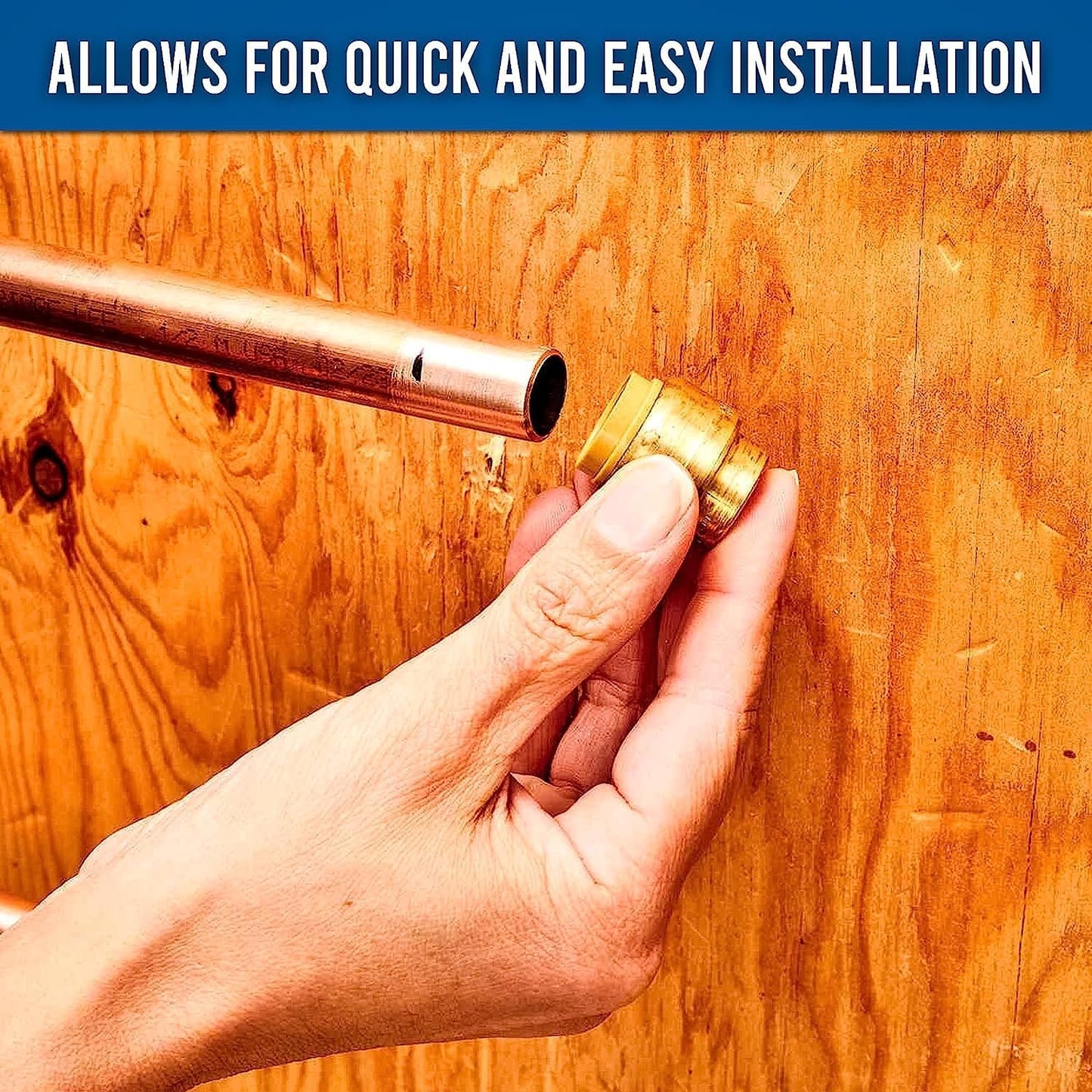 1/2" - 3/4" - Push Fit End Cap, Brass Push-to-Connect Plumbing Fitting, Stop End