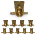 1/2" C x 1/2" - FIP Drop Ear Elbow - Heavy Duty Stress Corrosion Cracking Resistant Brass Elbow Fitting for Plumbing Fitting