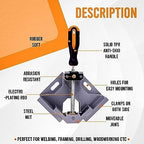 Single Handle 90 Degree Right Angle Clamp - Adjustable Aluminium Alloy Quick Grip Corner Clip Clamp Tool for Woodworking, Welding, Photo Frame and Other Projects