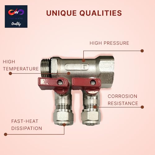 3/4" Plumbing PEX Manifolds w/ 1/2" Pex Ball Valves - Radiant Heat Manifold