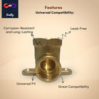 1/2" C x 1/2" - FIP Drop Ear Elbow - Heavy Duty Stress Corrosion Cracking Resistant Brass Elbow Fitting for Plumbing Fitting