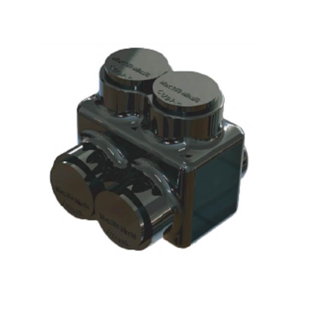 Insulated in-Line Connector 2 Ports Wire Connectors 2/0-6AWG Wide Polaris Connector 3/16" Aluminum and Copper Insulated Wire Split Bolt Connector Pre-Filled with Oxide Inhibiting Compound