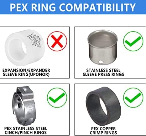 Pex 1/2" x 1/2" NPT Male Adapter Brass Crimp Fitting (Pack of 10)