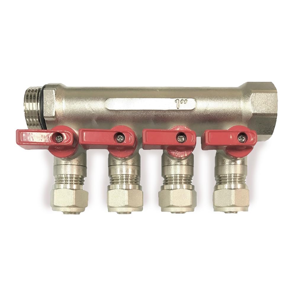 3/4" Plumbing PEX Manifolds w/ 1/2" Pex Ball Valves - Radiant Heat Manifold