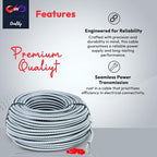 12/2 - 12/3 - Solid Metal Clad Cable with Ground Wire - MC Aluminium Armor and Stranded Copper Conductor