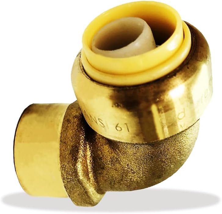 1/2" x 1/2" - 3/4" x 3/4 Push-fit Female Elbow - FNPT Female Threaded Elbow Fittings - Push to Connect Pex CPVC