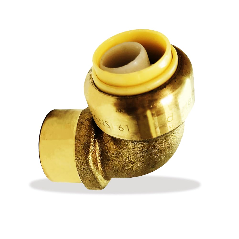 1/2" x 1/2" - 3/4" x 3/4 Push-fit Female Elbow - FNPT Female Threaded Elbow Fittings - Push to Connect Pex CPVC