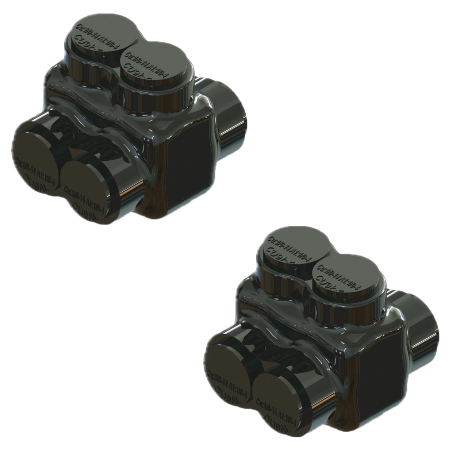 Insulated Splice Connector 2 Ports Wire Connectors 3/0-6AWG Wide Polaris Connector 7/32" Aluminum and Copper Insulated Wire Split Bolt Connector Pre-Filled with Oxide Inhibiting Compound Pack of 2