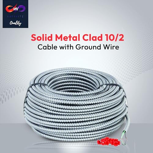 12/2 - 12/3 - Solid Metal Clad Cable with Ground Wire - MC Aluminium Armor and Stranded Copper Conductor