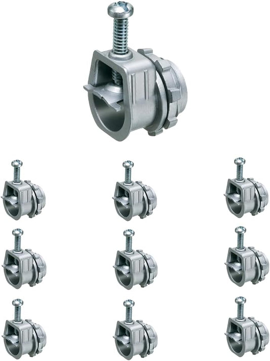 3/8" Flexible Metal Conduit (FMC) Saddle Connectors Flex Saddle Box Connector, for AC MC NM 3/8" Lock Saddle Connector Conduit Fitting