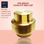 3/4" - 1/2" - Push Fit End Cap - Push Cap to Connect Plumbing Fitting Push Cap - Push to Connect Plumbing Fitting