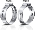 Stainless Steel Cinch Clamps Crimp Rings - 1/2" Pinch Clamps For Pex Tubing Pipe Fitting Connections - 100 PCS
