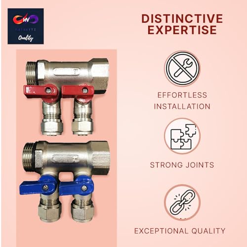 3/4" Plumbing PEX Manifolds w/ 1/2" Pex Ball Valves - Radiant Heat Manifold