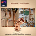 45 Degree Elbow Copper Fitting - 1” - 1/2" - 3/4" - Copper Elbow Cpvc Pipe Fitting - 45 Degree Copper Elbow Pipe For Plumbing & Heating Systems