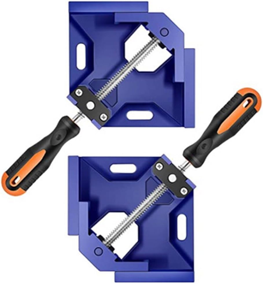 Single Handle 90 Degree Right Angle Clamp - Adjustable Aluminium Alloy Quick Grip Corner Clip Clamp Tool for Woodworking, Welding, Photo Frame and Other Projects