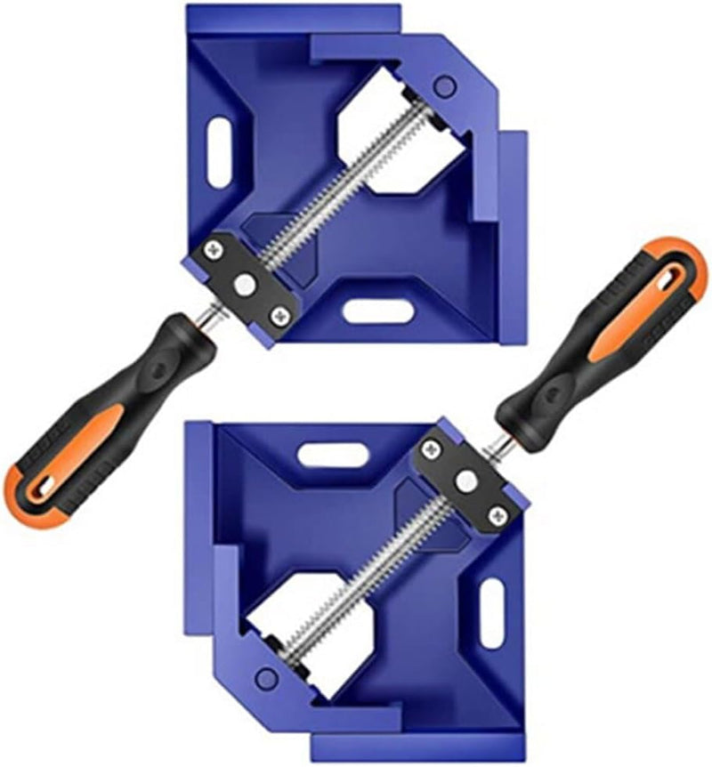 Single Handle 90 Degree Right Angle Clamp - Adjustable Aluminium Alloy Quick Grip Corner Clip Clamp Tool for Woodworking, Welding, Photo Frame and Other Projects