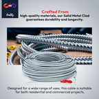 12/2 - 12/3 - Solid Metal Clad Cable with Ground Wire - MC Aluminium Armor and Stranded Copper Conductor