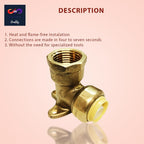1/2" x 1/2" - 90 Degree Drop Ear Elbow - Push Fit Plumbing Fittings - NPT Female Adapter with Disconnect Clip - Push-to-Connect - PEX Fittings for PE-RT, CPVC Pipe