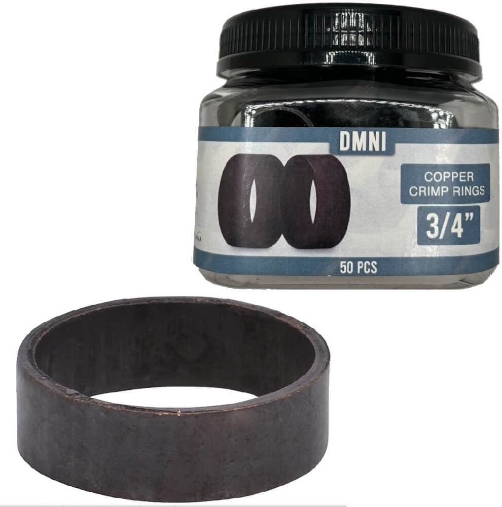 Pex Crimp Rings 3/4" Pipe Fitting For Pex Pipe Tube System - Black Oxidized Surface Treatments - 50 PCS