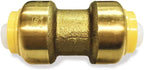 Fittings 1/2" - 3/4" Pushfit Straight Coupling - 1/2" x 1/2" - 3/4" x 3/4" - PEX Brass Push-fit Coupling - Push-to-Connect Plumbing Fittings for PEX Copper CPVC