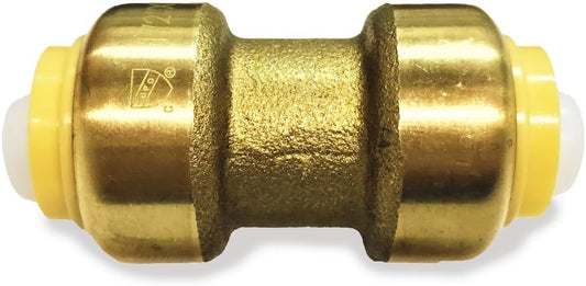 Fittings 1/2" - 3/4" Pushfit Straight Coupling - 1/2" x 1/2" - 3/4" x 3/4" - PEX Brass Push-fit Coupling - Push-to-Connect Plumbing Fittings for PEX Copper CPVC