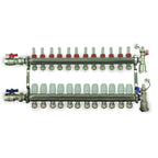 2 - 12 Loop Radiant PEX Plumbing Manifold - 1" 304 Stainless Steel Radiant Floor Heating Manifold