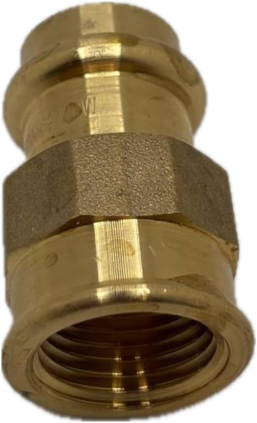 ProPress Fittings 1/2" - 3/4" Female Adapter - Press Brass Adapter Fittings 1/2" x 1/2" - 3/4" x 3/4" Female NPT Adapter - Connection for Residential, Commercial