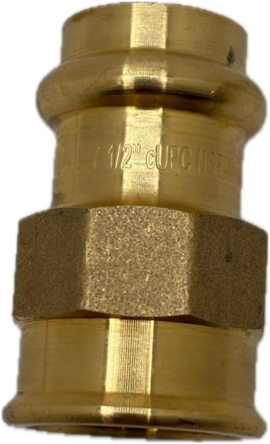 ProPress Fittings 1/2" - 3/4" Female Adapter - Press Brass Adapter Fittings 1/2" x 1/2" - 3/4" x 3/4" Female NPT Adapter - Connection for Residential, Commercial